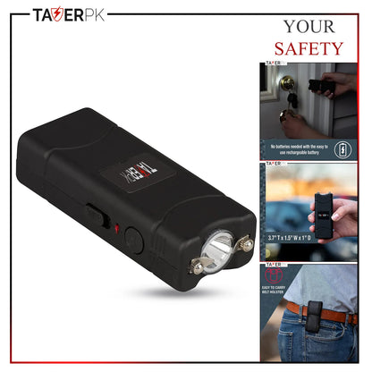 Taser TP-801 – 35 Billion Micro Stun Gun – Rechargeable with LED Flashlight