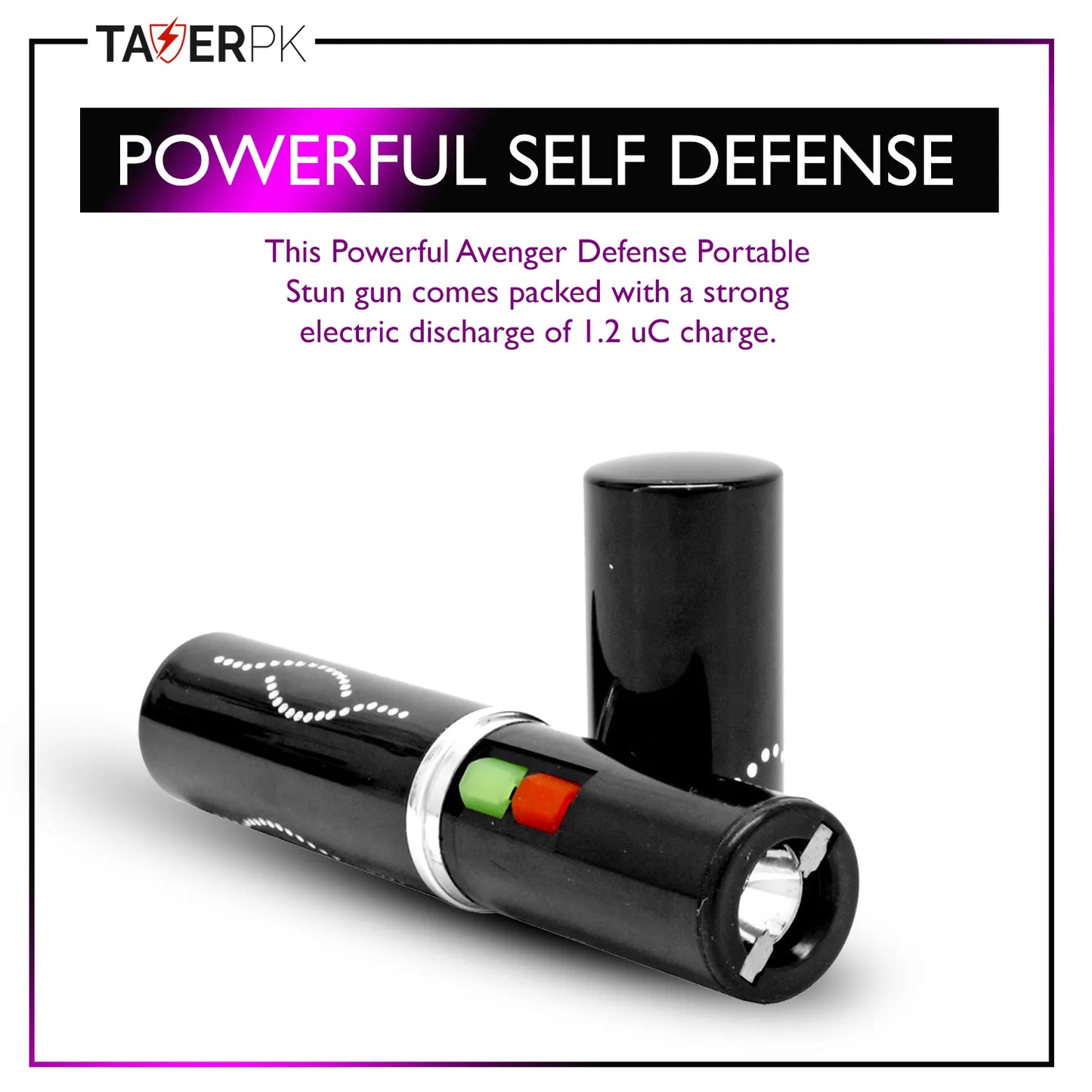 Taser TS-1101 36 Billion Volt Lipstick Stun Gun Flashlight – Rechargeable Battery