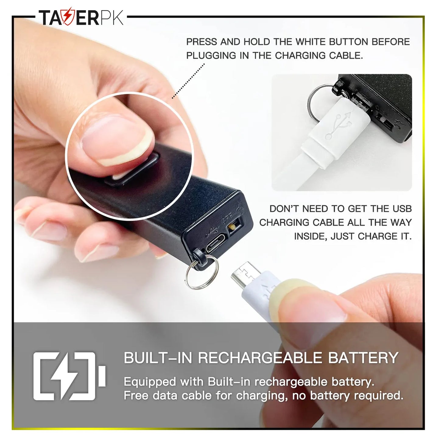 Taser TS-1502 – 36 Billion Heavy Duty Stun Gun – Rechargeable with LED Flashlight