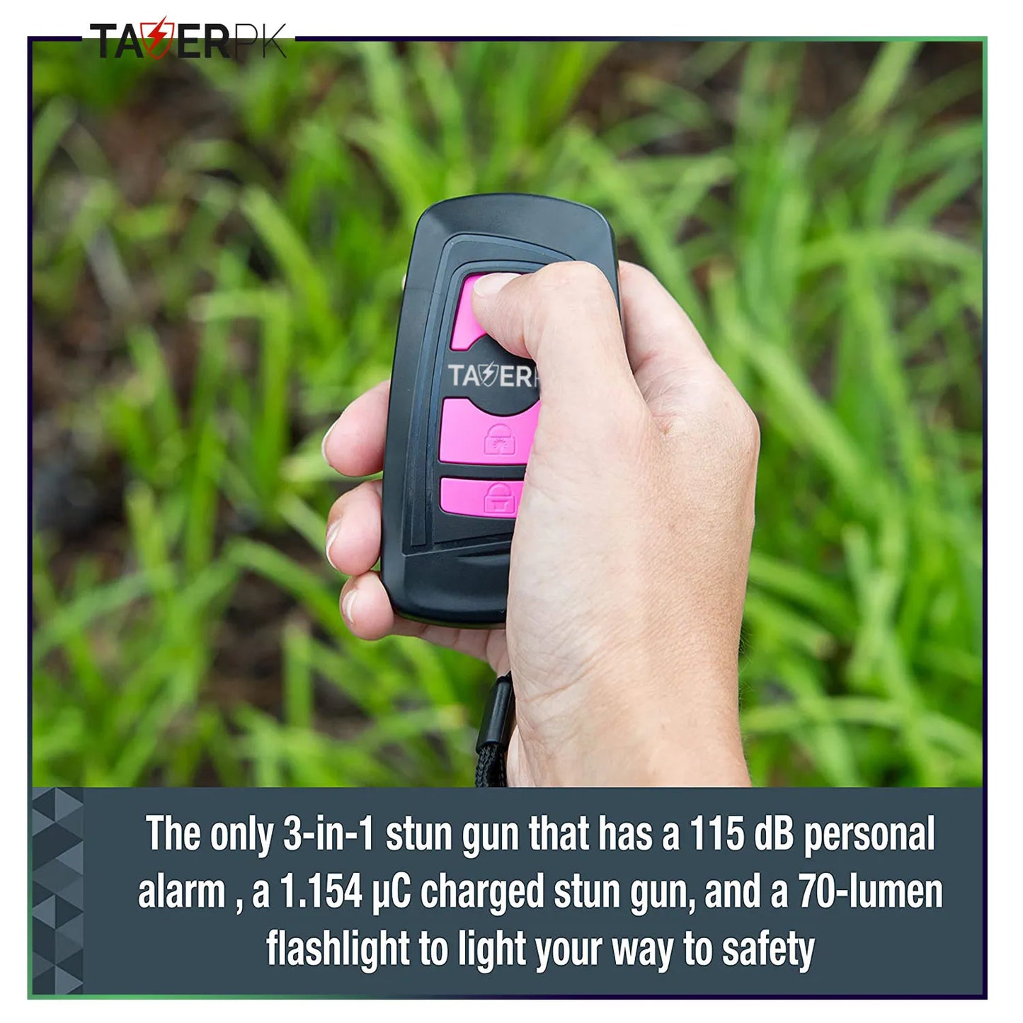 Taser TP-880-36 Billion Mini Stun Gun – Rechargeable with LED Flashlight