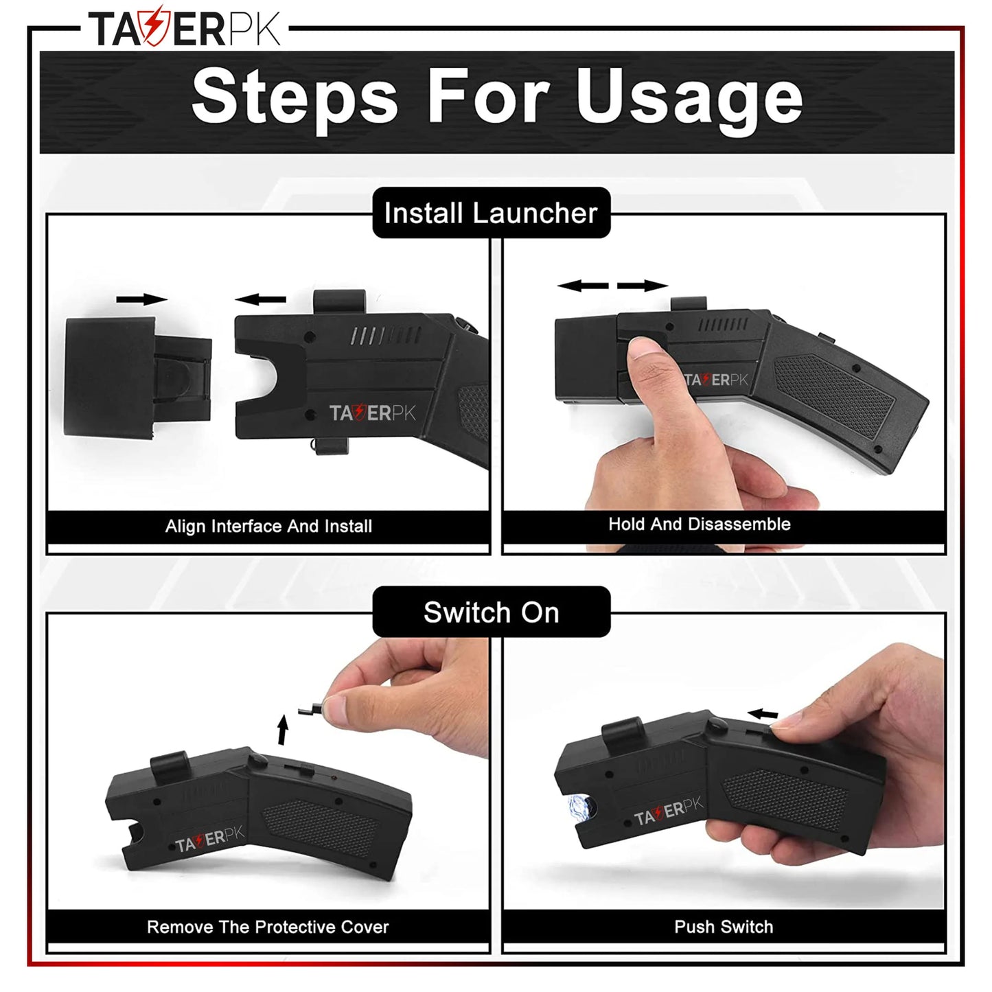 Taser TP-502 – 36 Billion Distance Shock Self Defense With Red Laser Light