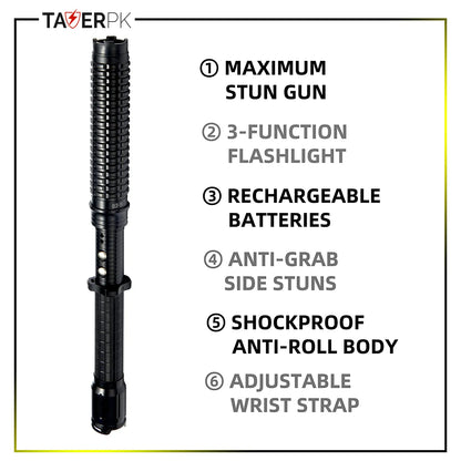 Heavy Duty StunGun Baton Rod 50000K Volt