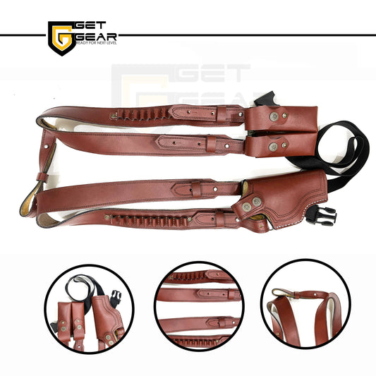 Shoulder Adjustable Handmade Leather With 20 Rounds Capacity