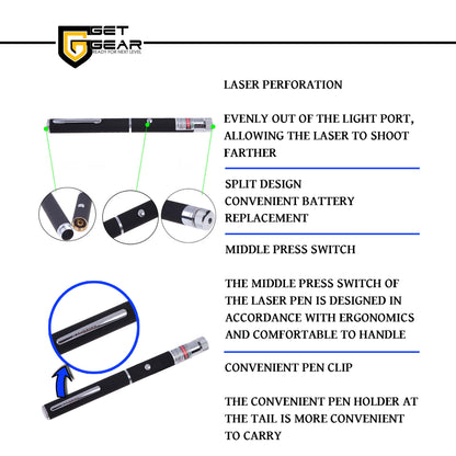 Laser Pointer Pen Shape Green Light - Presentation Tool