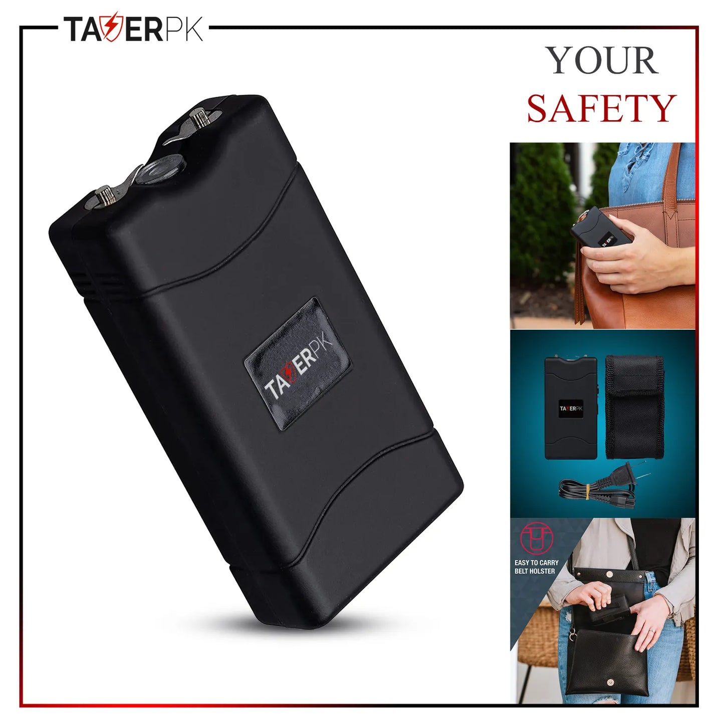 Taser TS-800-36 Billion Mini Stun Gun – Rechargeable with LED Flashlight